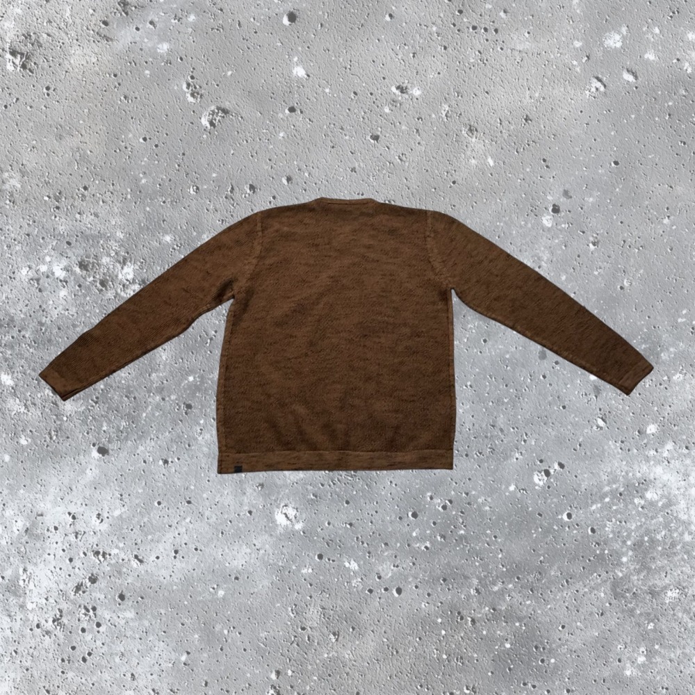 Lululemon Cascade Coast Crew Mens Merino Wool Crewneck Sweater Brown Marled Sz L - Picture 4 of 8